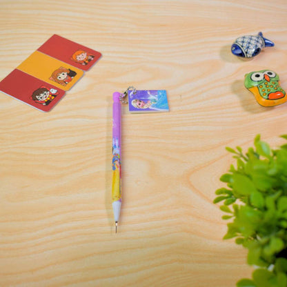 Cartoon Character Keychain Pen – Cute Kids Writing Pen with Chain Tag