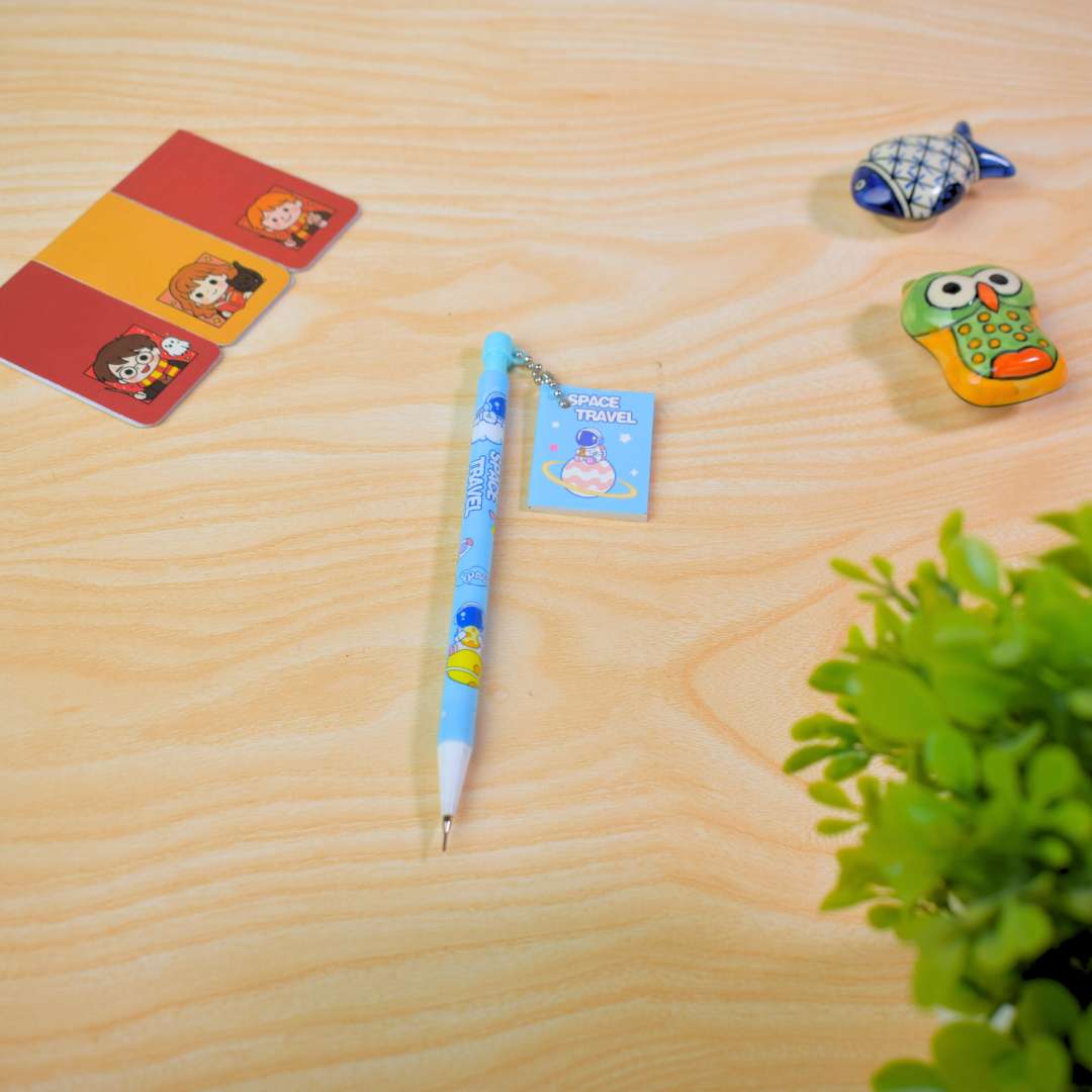 Cartoon Character Keychain Pen – Cute Kids Writing Pen with Chain Tag
