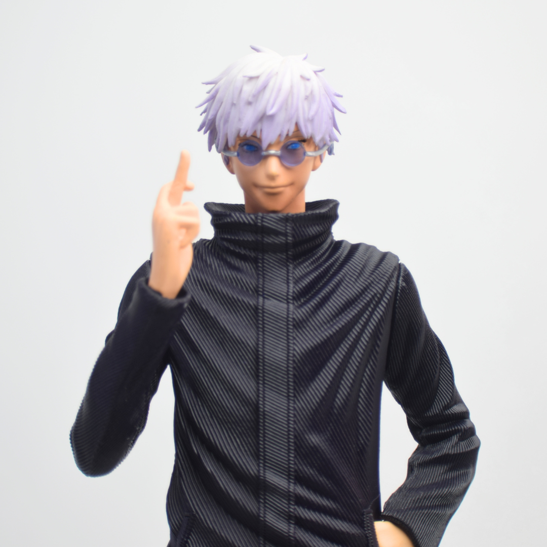 Jujutsu Kaisen Satoru Gojo Figure with LED Rock Base – Blindfold & Glasses Interchangeable Heads