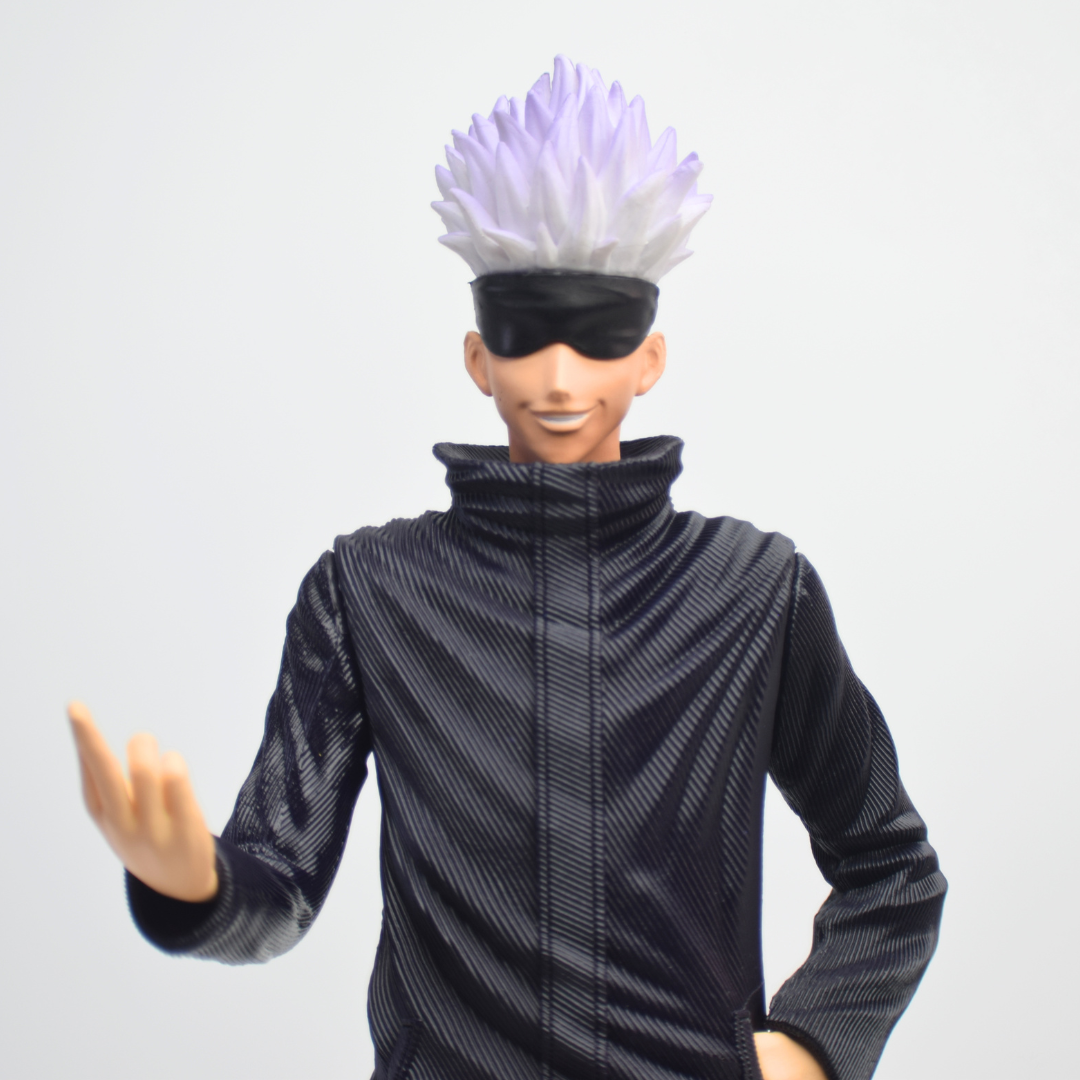 Jujutsu Kaisen Satoru Gojo Figure with LED Rock Base – Blindfold & Glasses Interchangeable Heads