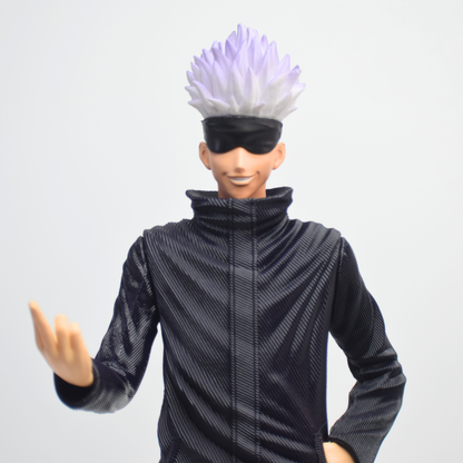 Jujutsu Kaisen Satoru Gojo Figure with LED Rock Base – Blindfold & Glasses Interchangeable Heads