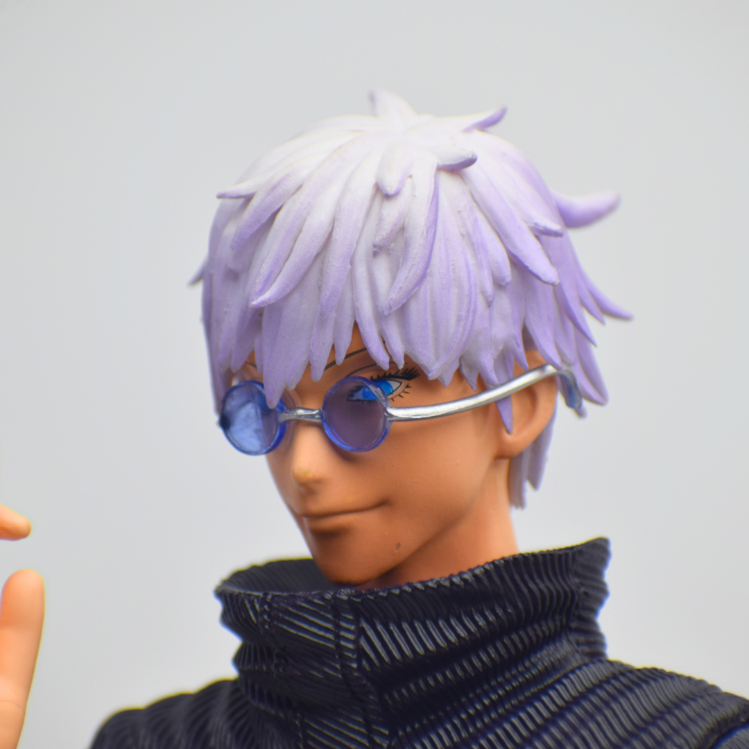 Jujutsu Kaisen Satoru Gojo Figure with LED Rock Base – Blindfold & Glasses Interchangeable Heads