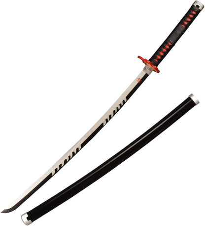 Tanjiro Kamado – Demon Slayer Flame Black Wooden Katana Replica (104 cm)