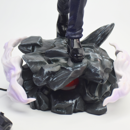 Jujutsu Kaisen Satoru Gojo Figure with LED Rock Base – Blindfold & Glasses Interchangeable Heads