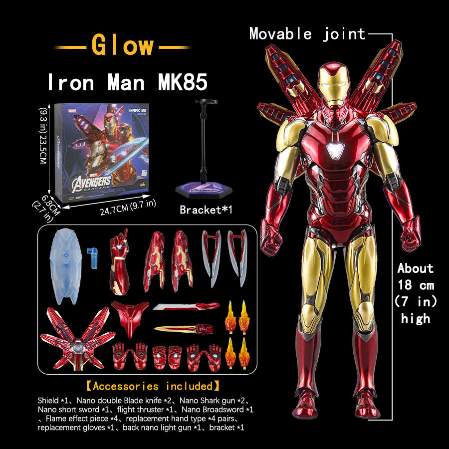 Iron Man Mark 85 (2.0, LED) — ZD Toys Action Figure - image 3