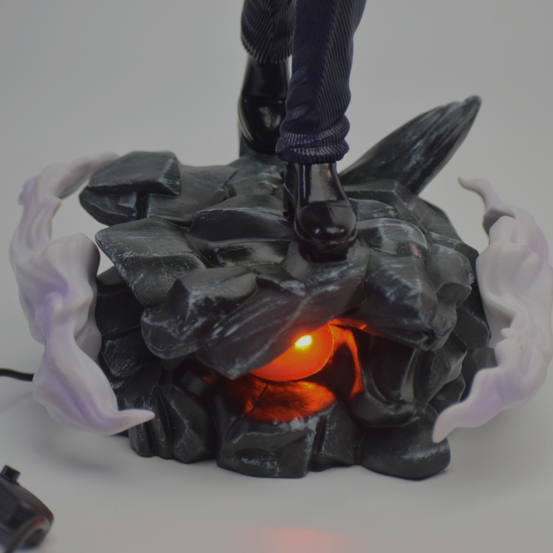 Jujutsu Kaisen Satoru Gojo Figure with LED Rock Base – Blindfold & Glasses Interchangeable Heads