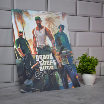 GTA V Trio Character Artwork – 3D Lenticular A3 Poster
