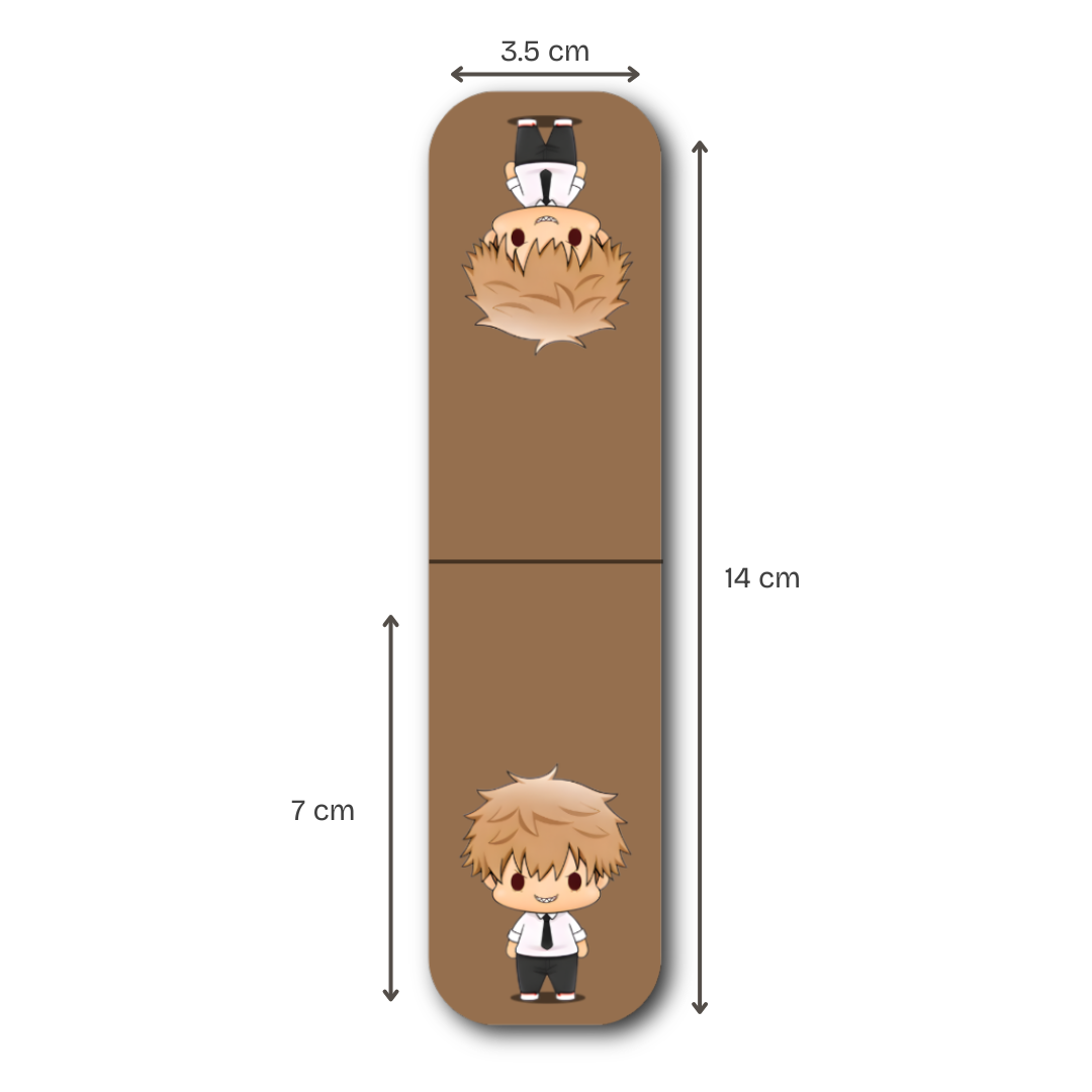Chainsaw Man Magnetic Bookmarks – Set of 6 | Chibi Denji, Power, Makima, Pochita & More