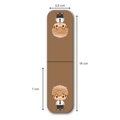 Chainsaw Man Magnetic Bookmarks – Set of 6 | Chibi Denji, Power, Makima, Pochita & More