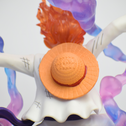One Piece Luffy Gear 5 Figure – Lightning Strike Diorama with GEAR 5 Nameplate Base