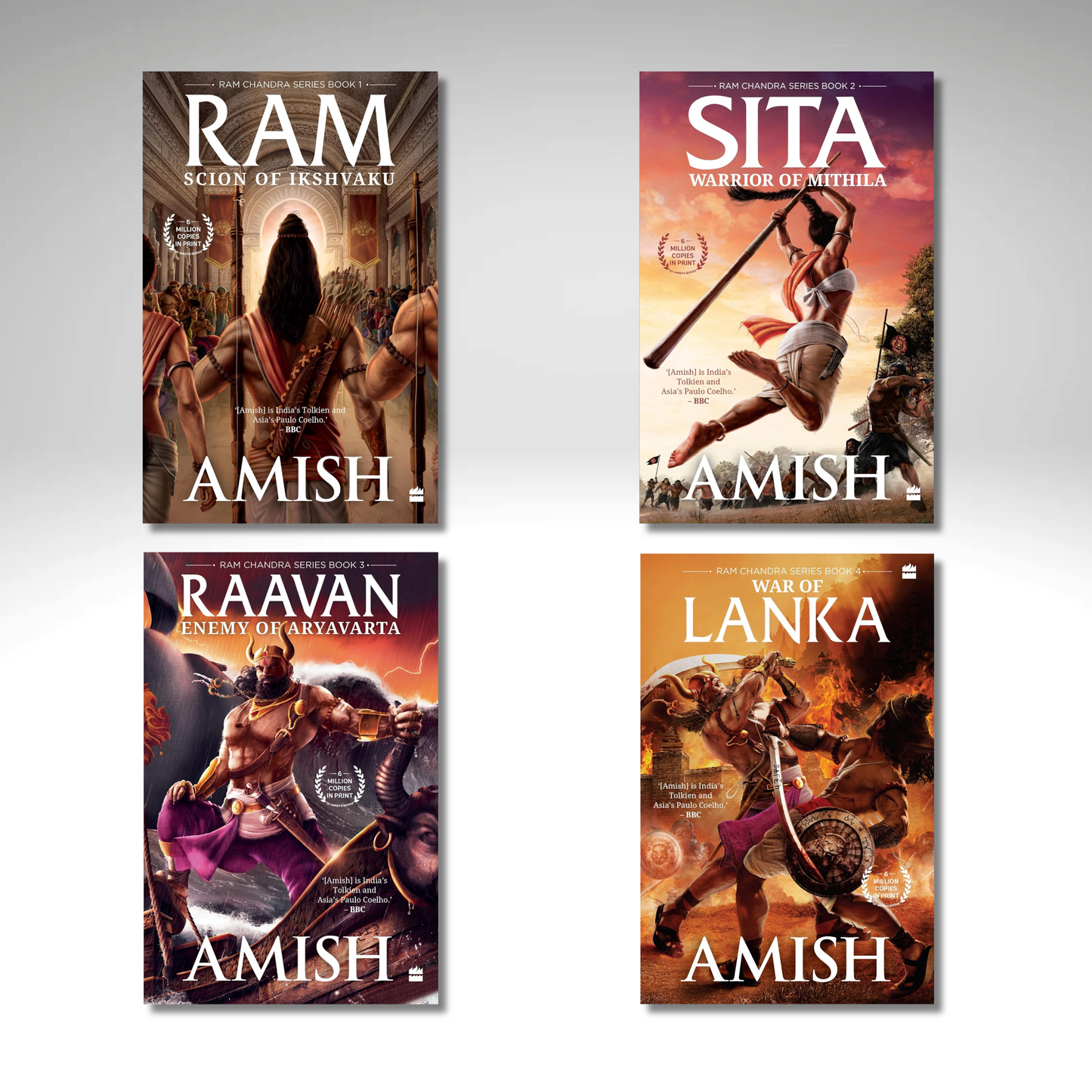 Combo Collection Ramachandra Series by Amish Tripathi (Set Of 4 Books) (Paperback)