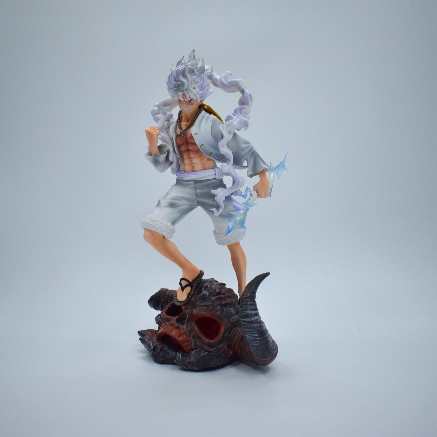 Gear 5 Luffy – 38cm Premium Anime Figure with LED Skull Base