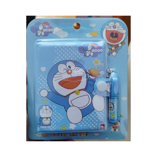 Doraemon Cute Laptop Diary Set – Mini Notebook with Pen & Accessories