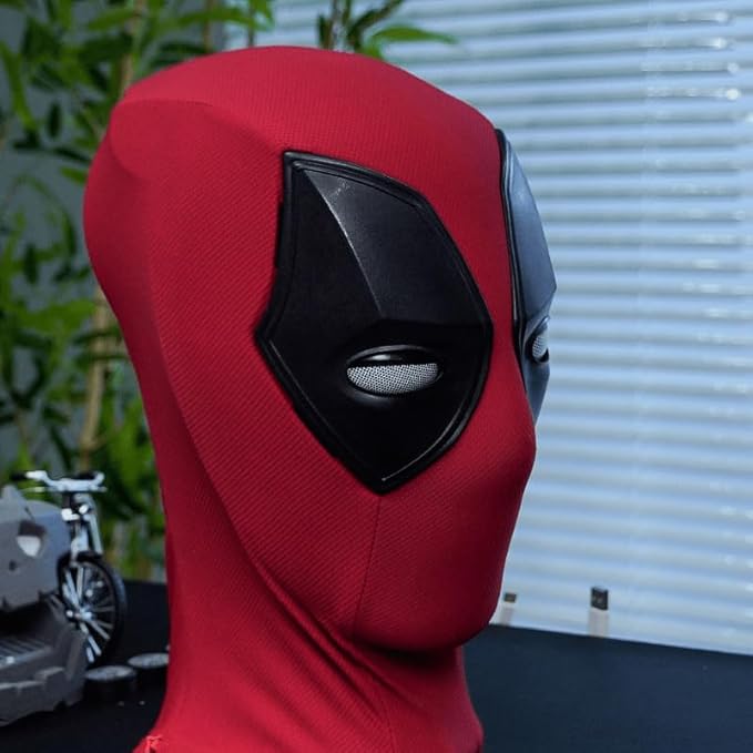 Deadpool 3 Helmet Wearable Decorative Showpiece – 18 cm (Plastic, Red)