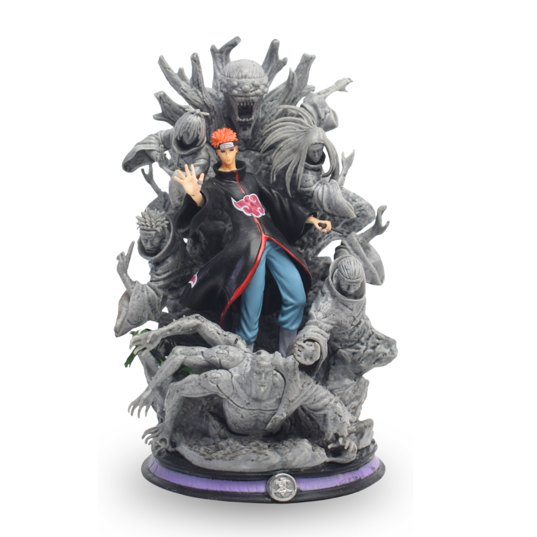 Naruto Shippuden Pain Six Paths Figure – Akatsuki Diorama Statue with Six Paths of Pain Base