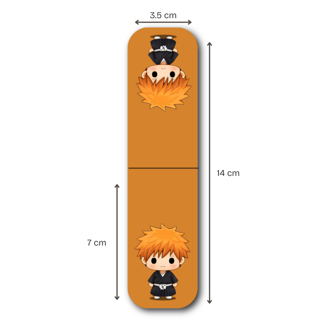 Bleach Magnetic Bookmarks – Set of 6 | Chibi Ichigo, Rukia, Toshiro, Renji & More