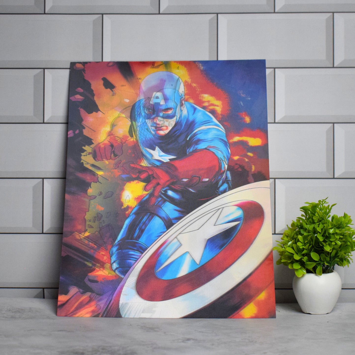 Captain America Heroic Artwork – 3D Lenticular A3 Poster