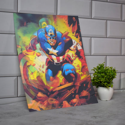 Captain America Heroic Artwork – 3D Lenticular A3 Poster