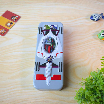 Superhero Race Car Theme Multi-Compartment Pencil Box for Kids