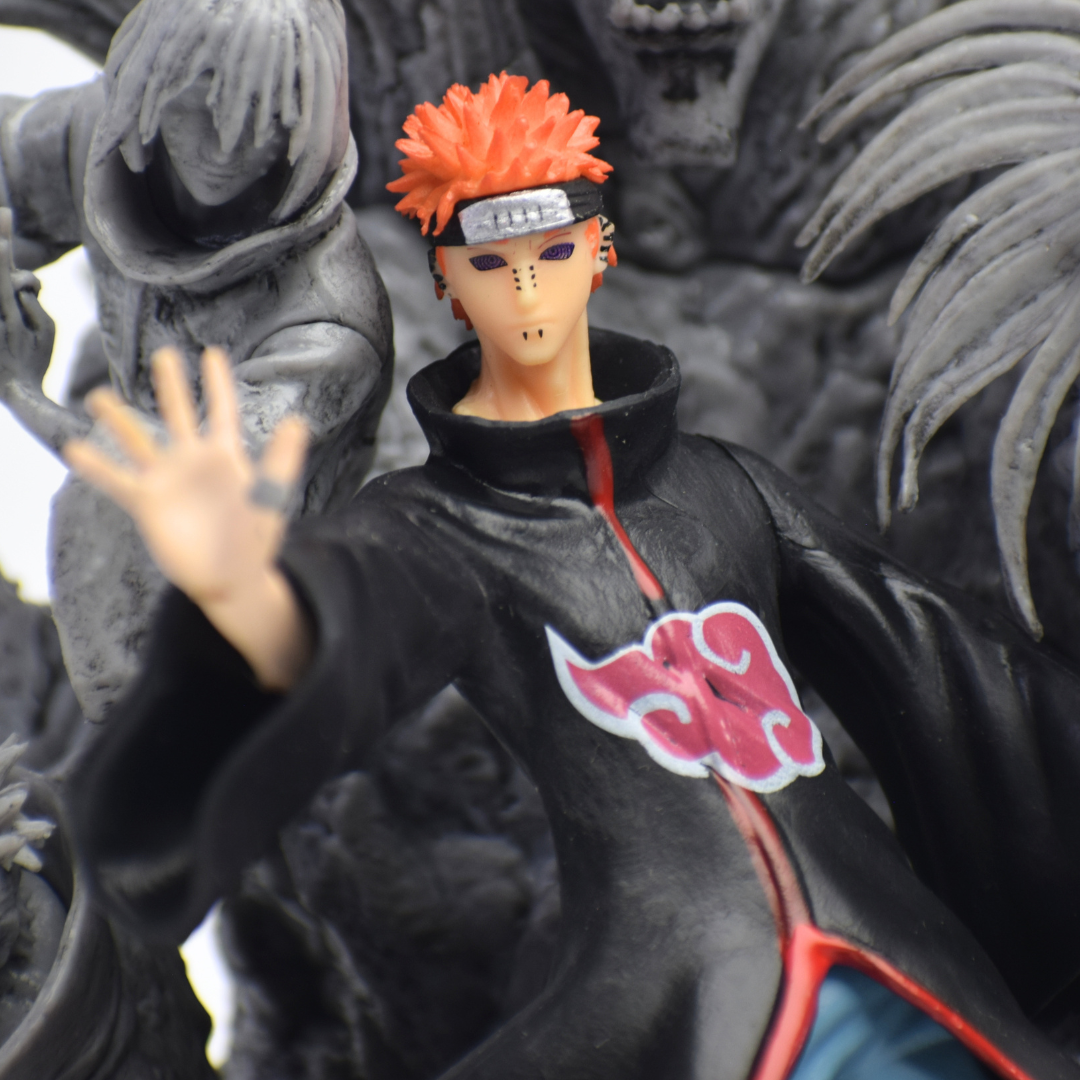 Naruto Shippuden Pain Six Paths Figure – Akatsuki Diorama Statue with Six Paths of Pain Base