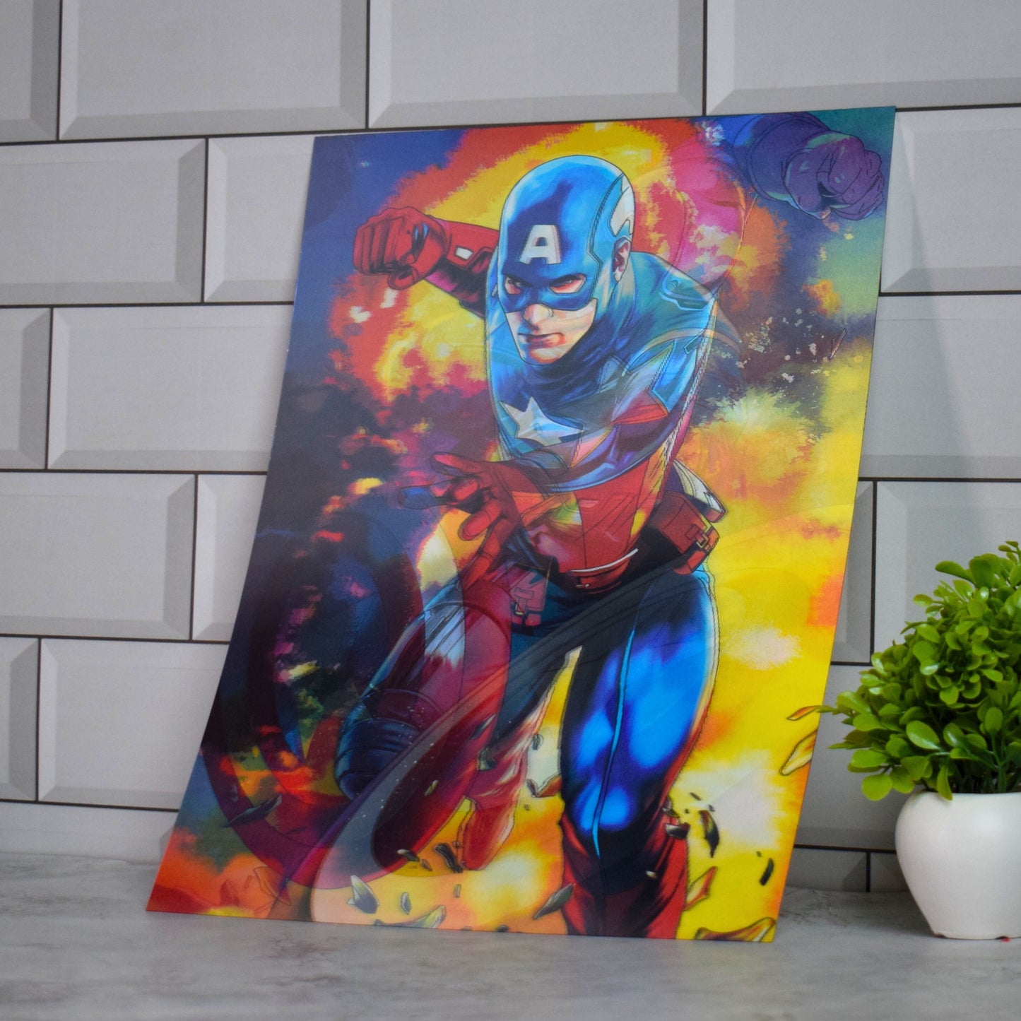 Captain America Heroic Artwork – 3D Lenticular A3 Poster