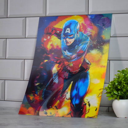Captain America Heroic Artwork – 3D Lenticular A3 Poster