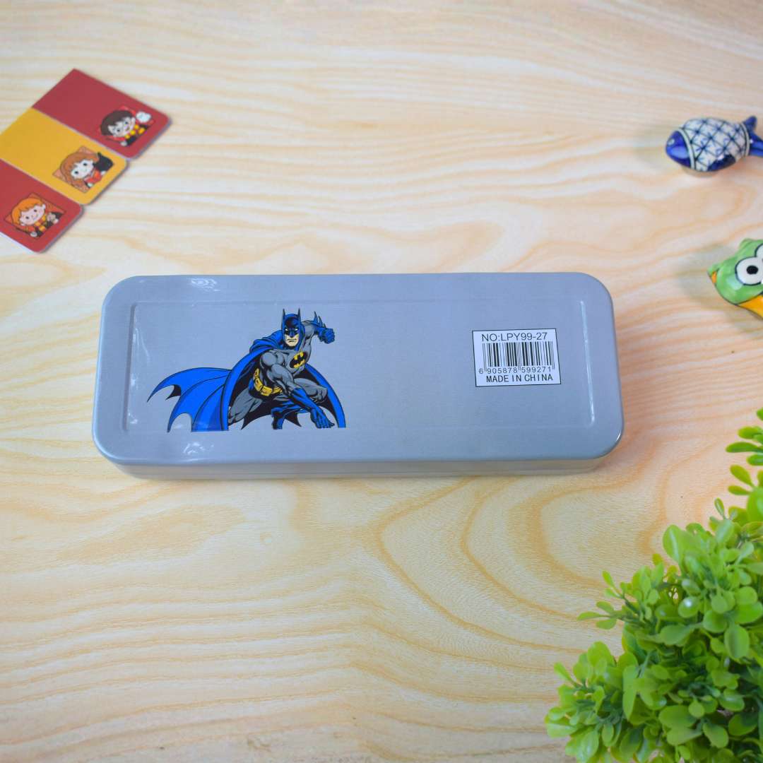 Superhero Race Car Theme Multi-Compartment Pencil Box for Kids