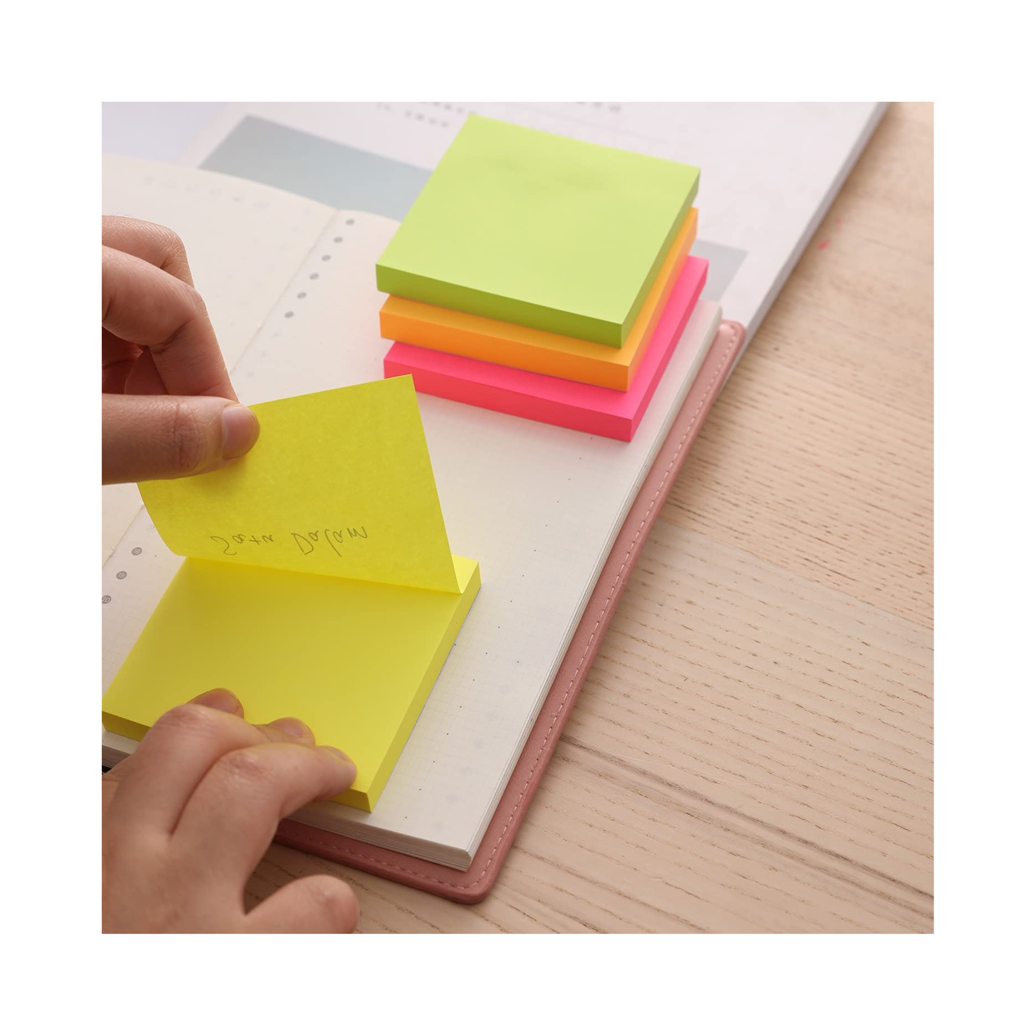 Colorful Sticky Notes Set – Multi-Color Self-Adhesive Memo Pads