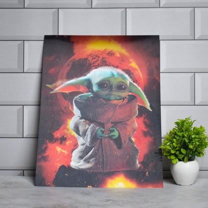 Baby Yoda Grogu Artwork – 3D Lenticular A3 Poster