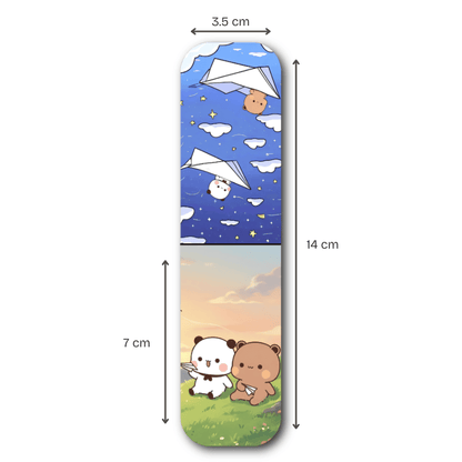 Bubu Dudu Magnetic Bookmarks – Set of 6 + 1 FREE | Panda & Bear Kawaii Stationery