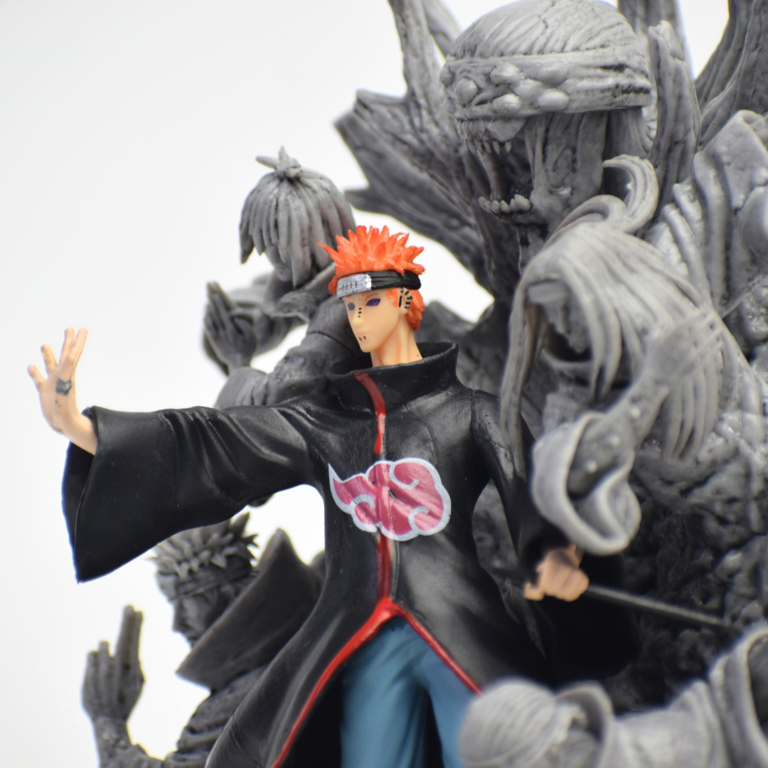 Naruto Shippuden Pain Six Paths Figure – Akatsuki Diorama Statue with Six Paths of Pain Base
