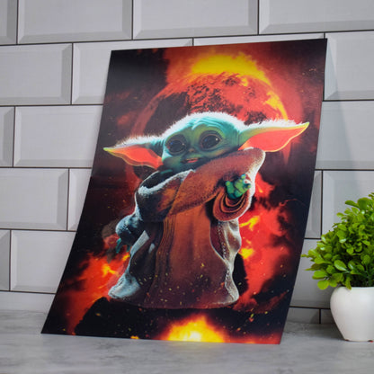 Baby Yoda Grogu Artwork – 3D Lenticular A3 Poster