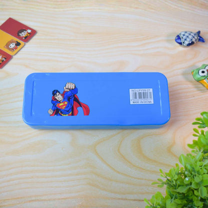 Superhero Race Car Theme Multi-Compartment Pencil Box for Kids