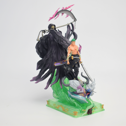 One Piece Roronoa Zoro King of Hell Figure – Grim Reaper Diorama Statue with Kaido Base