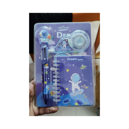 Dream Space Astronaut Stationery Gift Set – Notebook, Pen & Correction Tape
