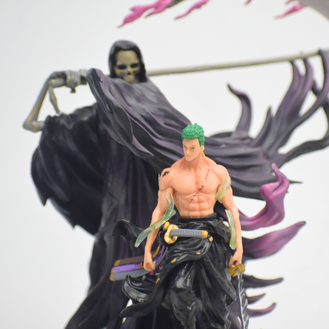 One Piece Roronoa Zoro King of Hell Figure – Grim Reaper Diorama Statue with Kaido Base