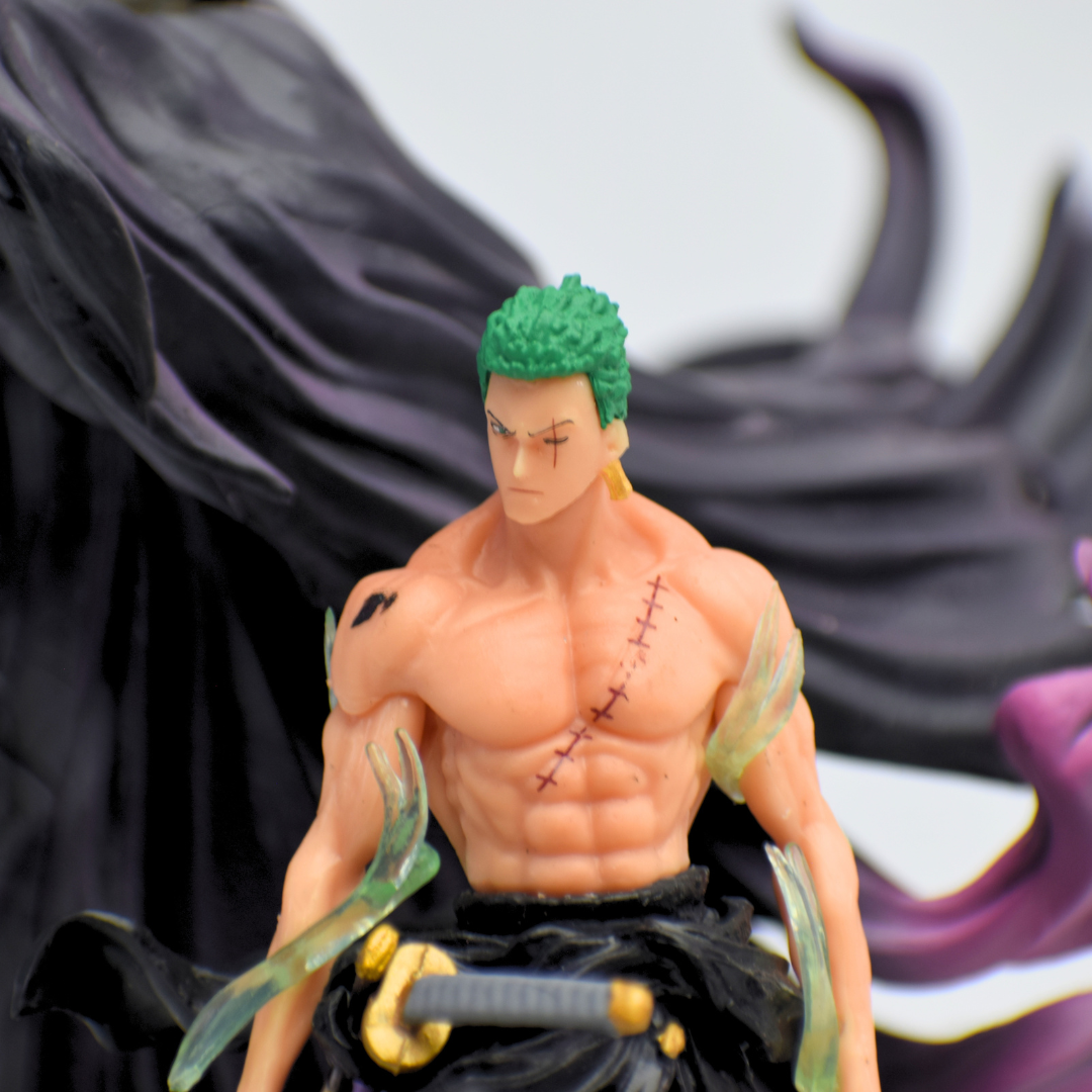 One Piece Roronoa Zoro King of Hell Figure – Grim Reaper Diorama Statue with Kaido Base