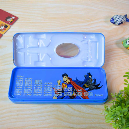 Superhero Race Car Theme Multi-Compartment Pencil Box for Kids