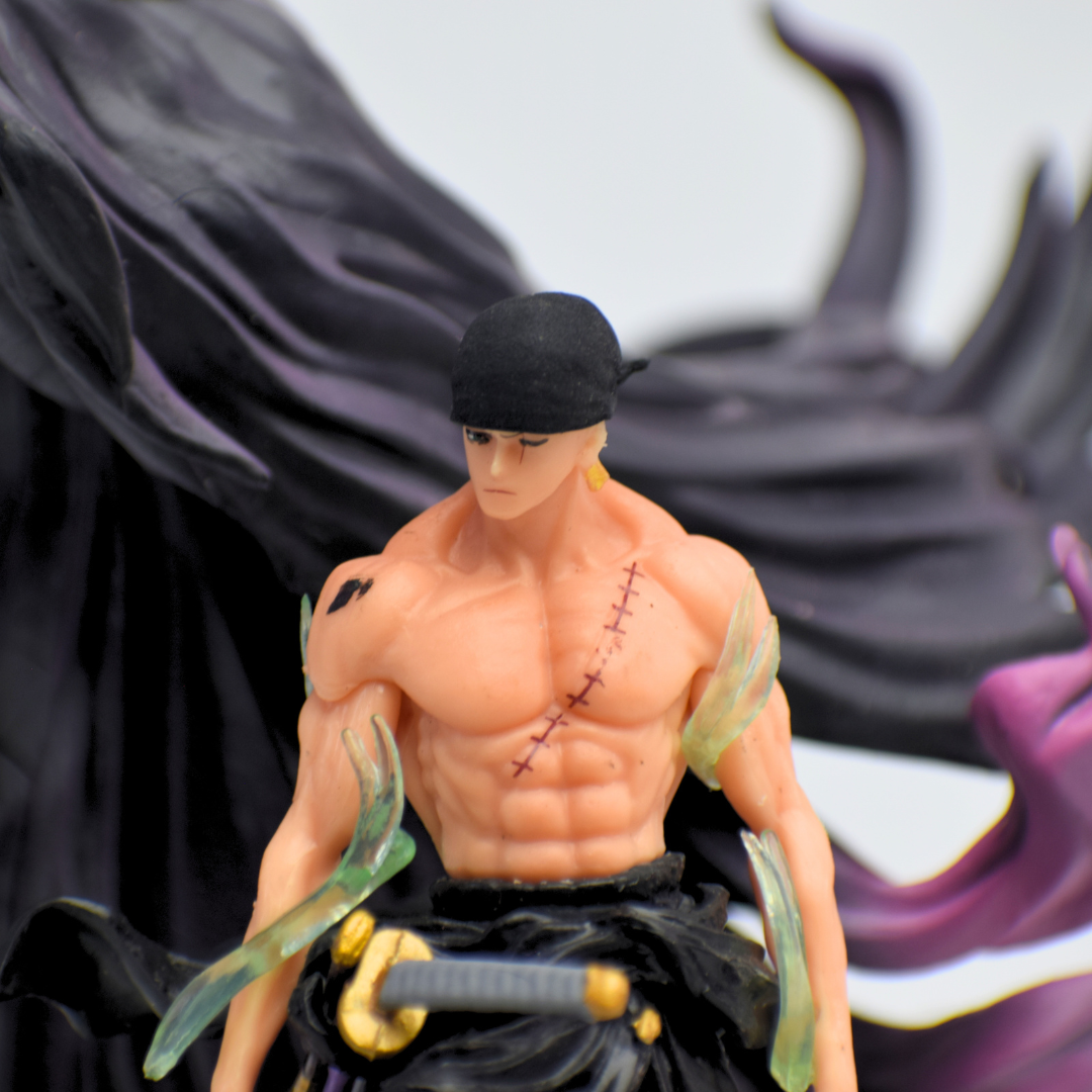 One Piece Roronoa Zoro King of Hell Figure – Grim Reaper Diorama Statue with Kaido Base