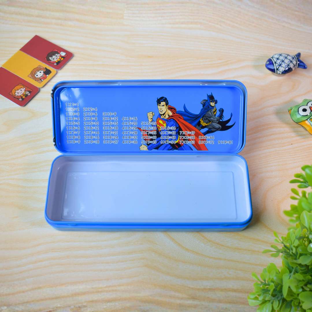 Superhero Race Car Theme Multi-Compartment Pencil Box for Kids