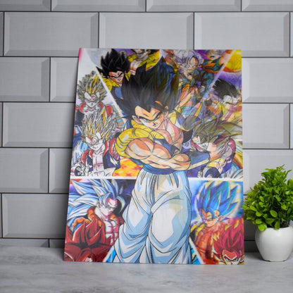 Dragon Ball Super Saiyan Trio Artwork – 3D Lenticular A3 Poster
