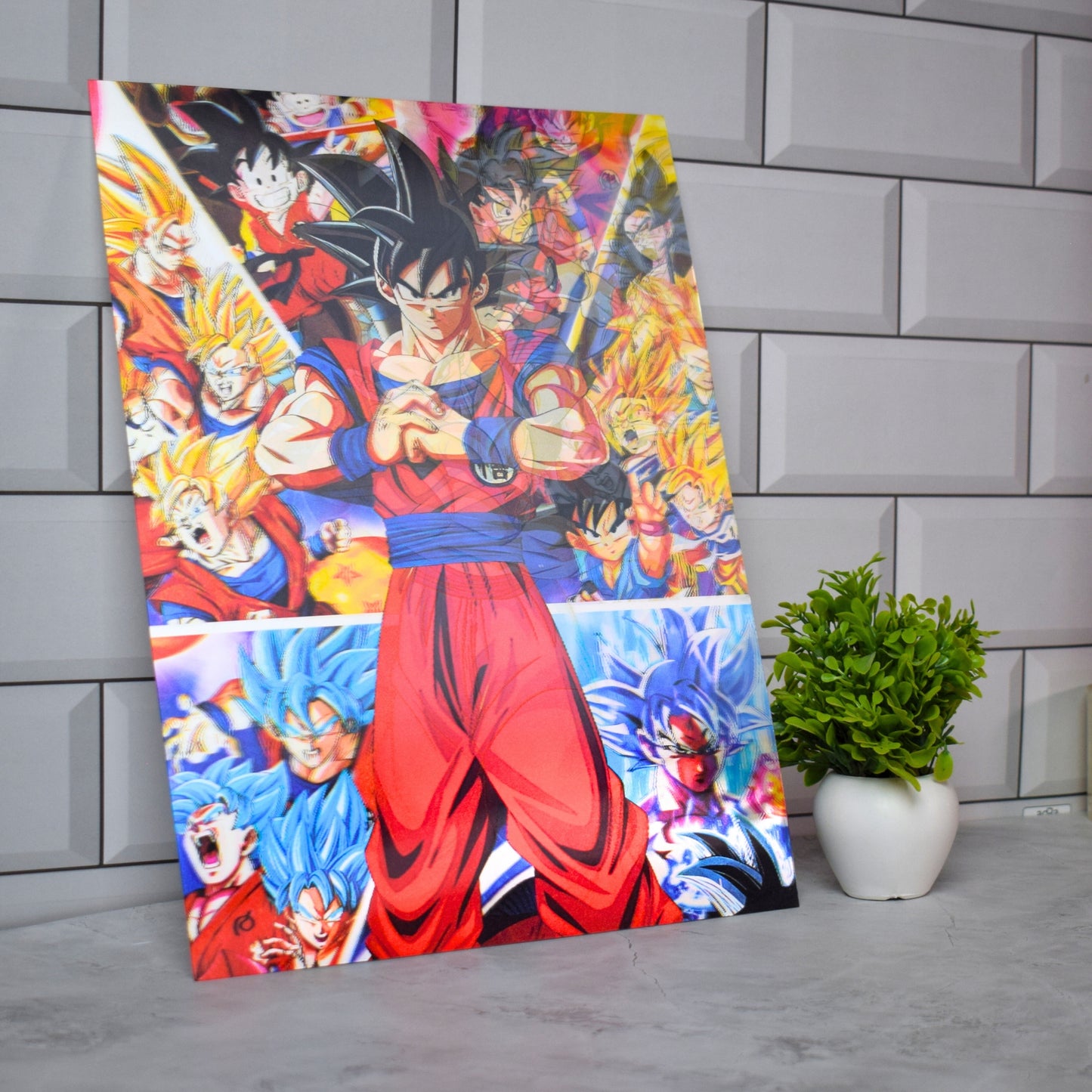 Dragon Ball Super Saiyan Trio Artwork – 3D Lenticular A3 Poster