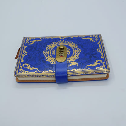 Vintage Lock Diary Notebook – Premium Password Journal with Ornate Cover Blue
