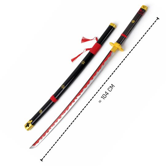 One Piece : Roronoa Zoro Yama Enma Black Wooden Katana