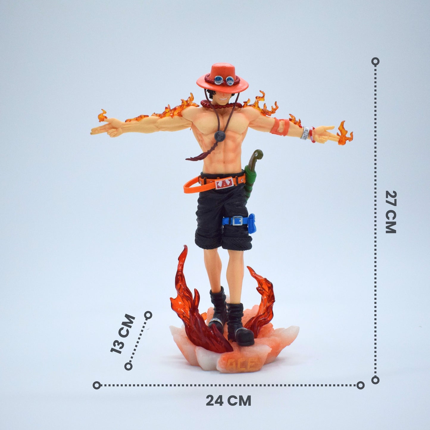 Portgas D. Ace LED Flame Statue – 27 cm Premium Anime Collectible