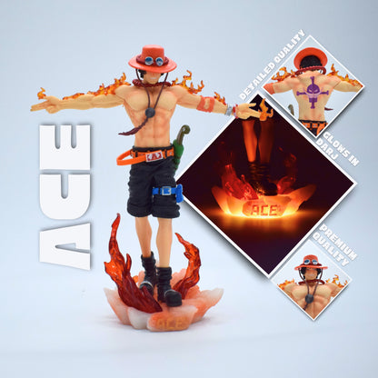 Portgas D. Ace LED Flame Statue – 27 cm Premium Anime Collectible
