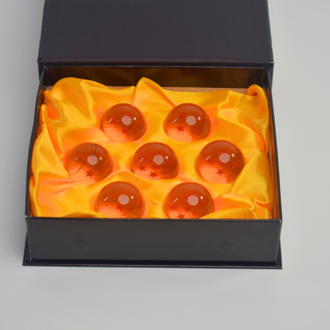 Dragon Ball Z 7 Dragon Balls Set in Shenron Gift Box – Collectible Star Ball Set