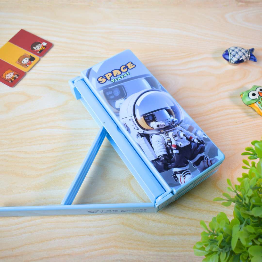 Pencil Box for Kids – Iron Warrior,study smart Cartoon, Cute Bunny & Space Travel Astronaut Themes