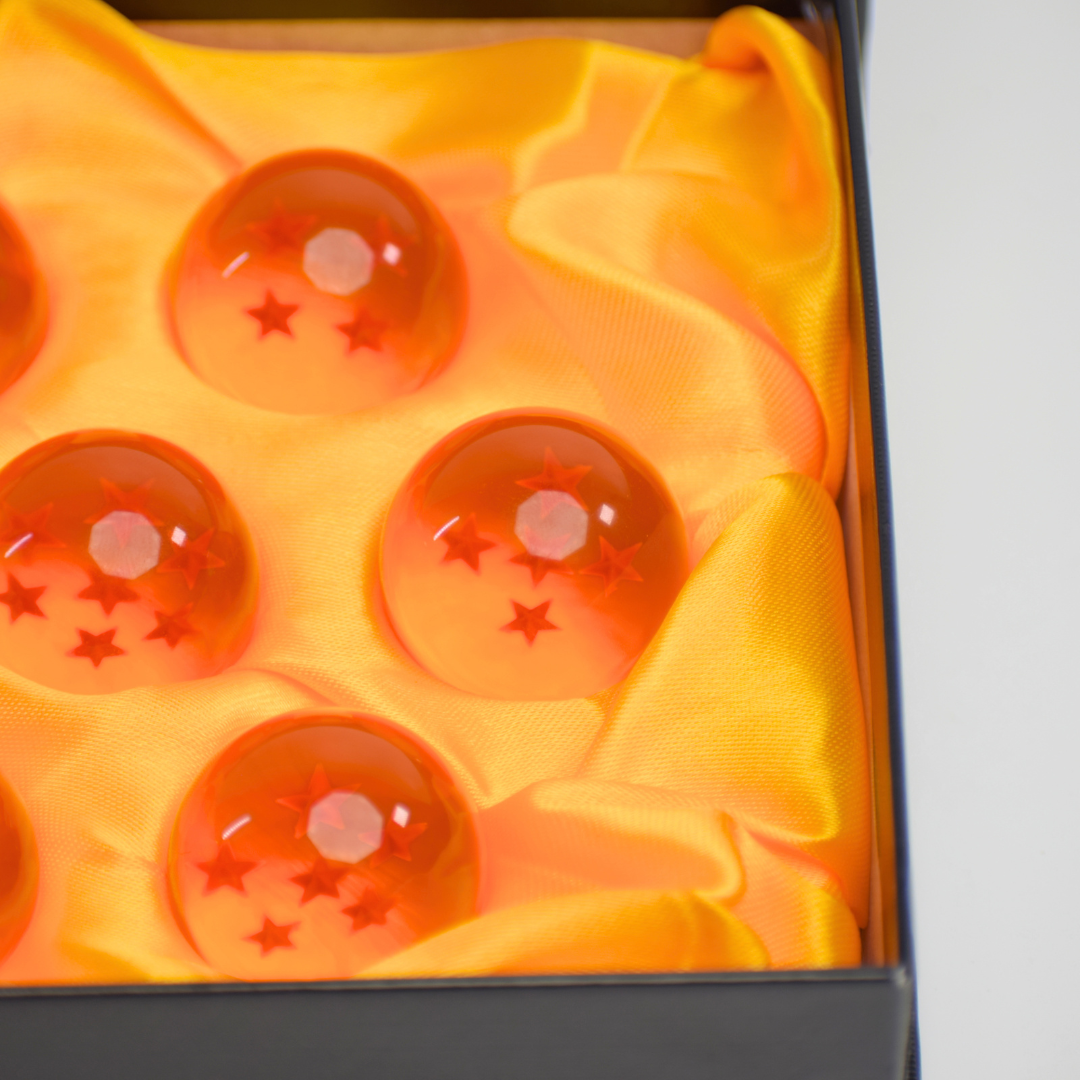 Dragon Ball Z 7 Dragon Balls Set in Shenron Gift Box – Collectible Star Ball Set