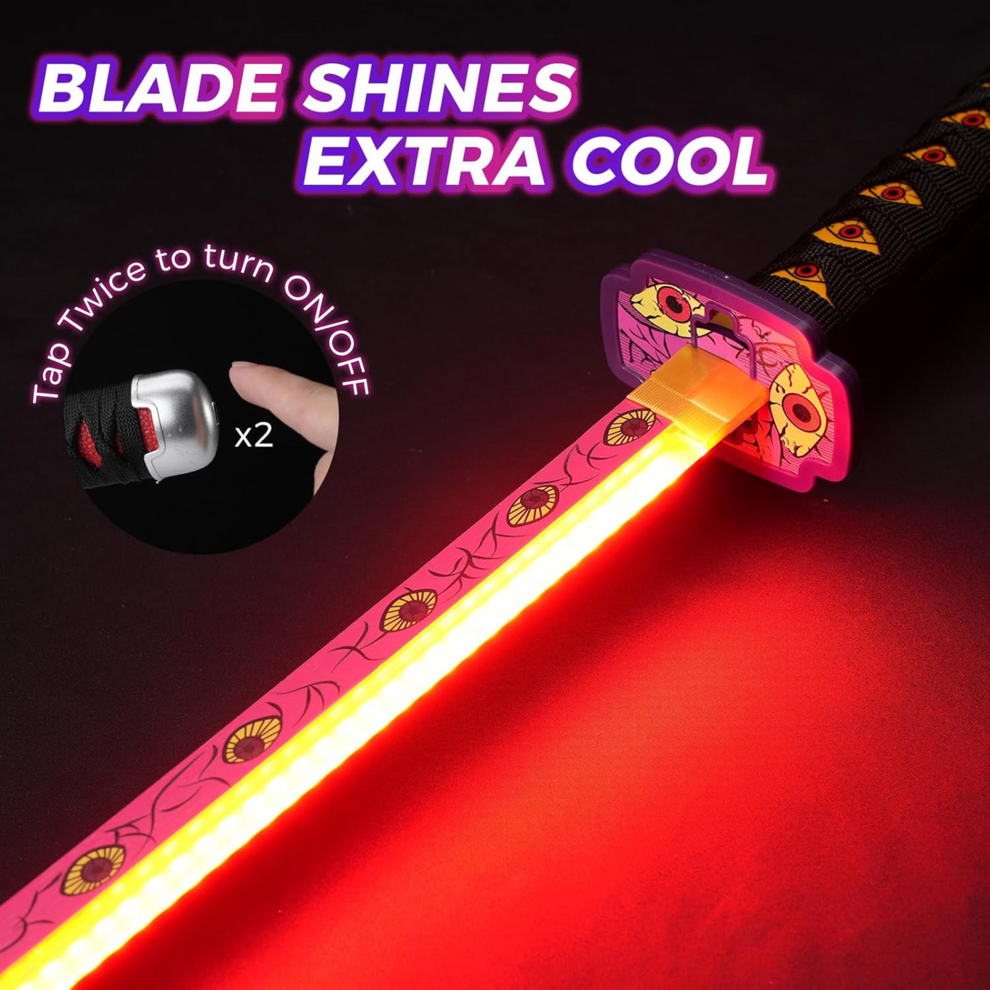 Demon Slayer LED sword replica inspired by Upper Moon One, Kokushibo